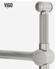 VIGO Cass 13" H Widespread Pull-Out Sprayer Kitchen Faucet, Stainless Steel