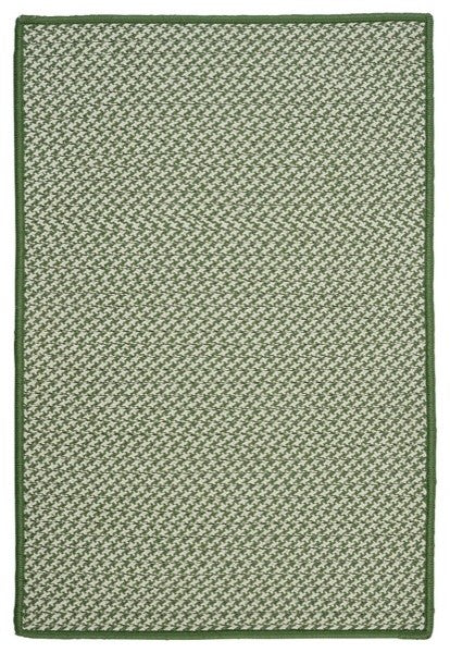 Outdoor Houndstooth Tweed Leaf Green Indoor/Outdoor Area, Rectangular 8'x11'