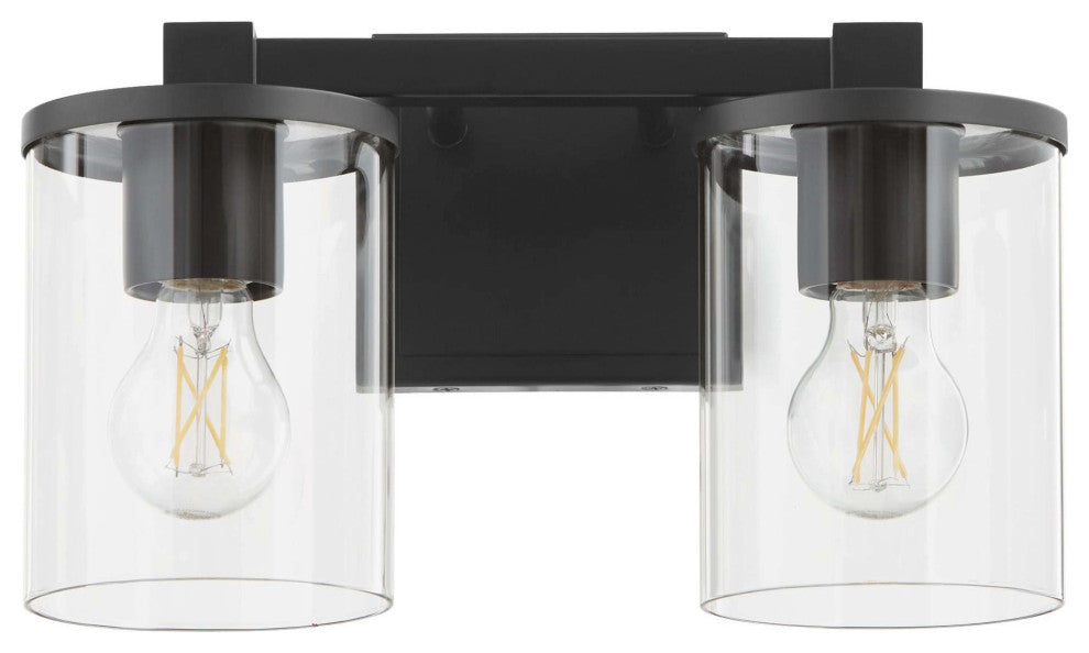 Quorum International 523-2 Bolton 2 Light 14"W Vanity Light - Matte Black
