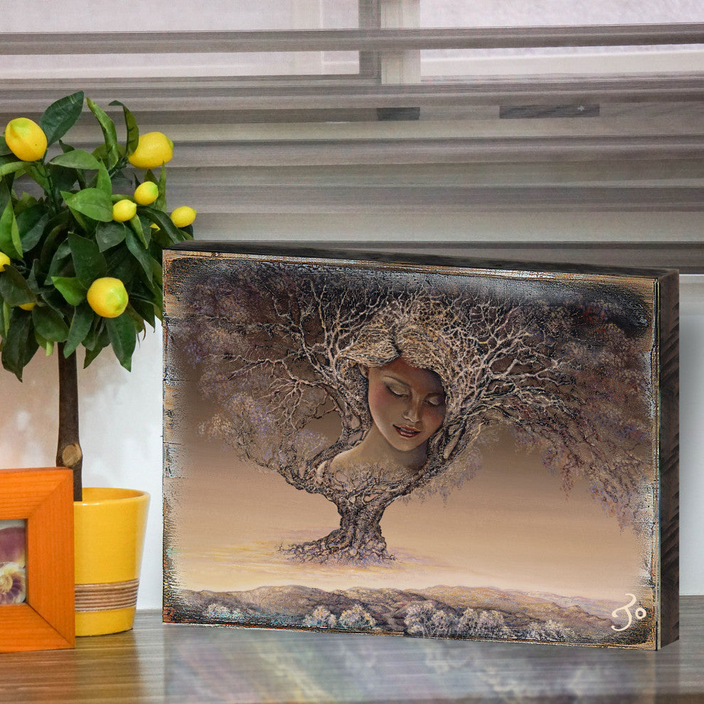 Mother Nature Wall and Table Top Wooden Decor, 18x12