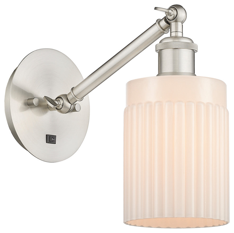 Innovations 317-1W-SN-G341-LED Hadley 1 Light Sconce, Brushed Satin Nickel