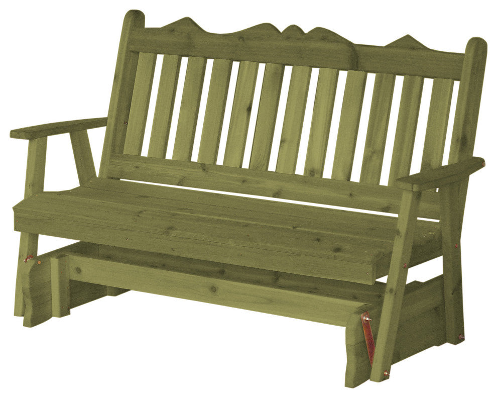 Cedar Royal English Glider, Linden Leaf Stain, 6 Foot