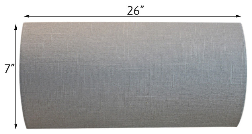 Moderne Vanity Light Cover Refresh Kit, 26"W White Textured Fabric Shade - DIY U