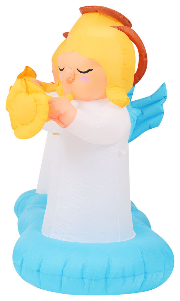 8-Ft. Pre-Lit Inflatable Angel Trio