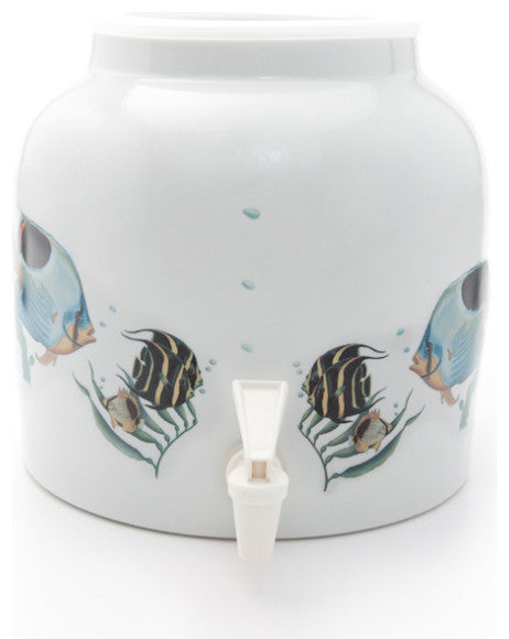 Goldwell Designs Tropical Fishes Design Water Dispenser Crock