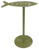 Weathered Lime Drink Table With Fish Top