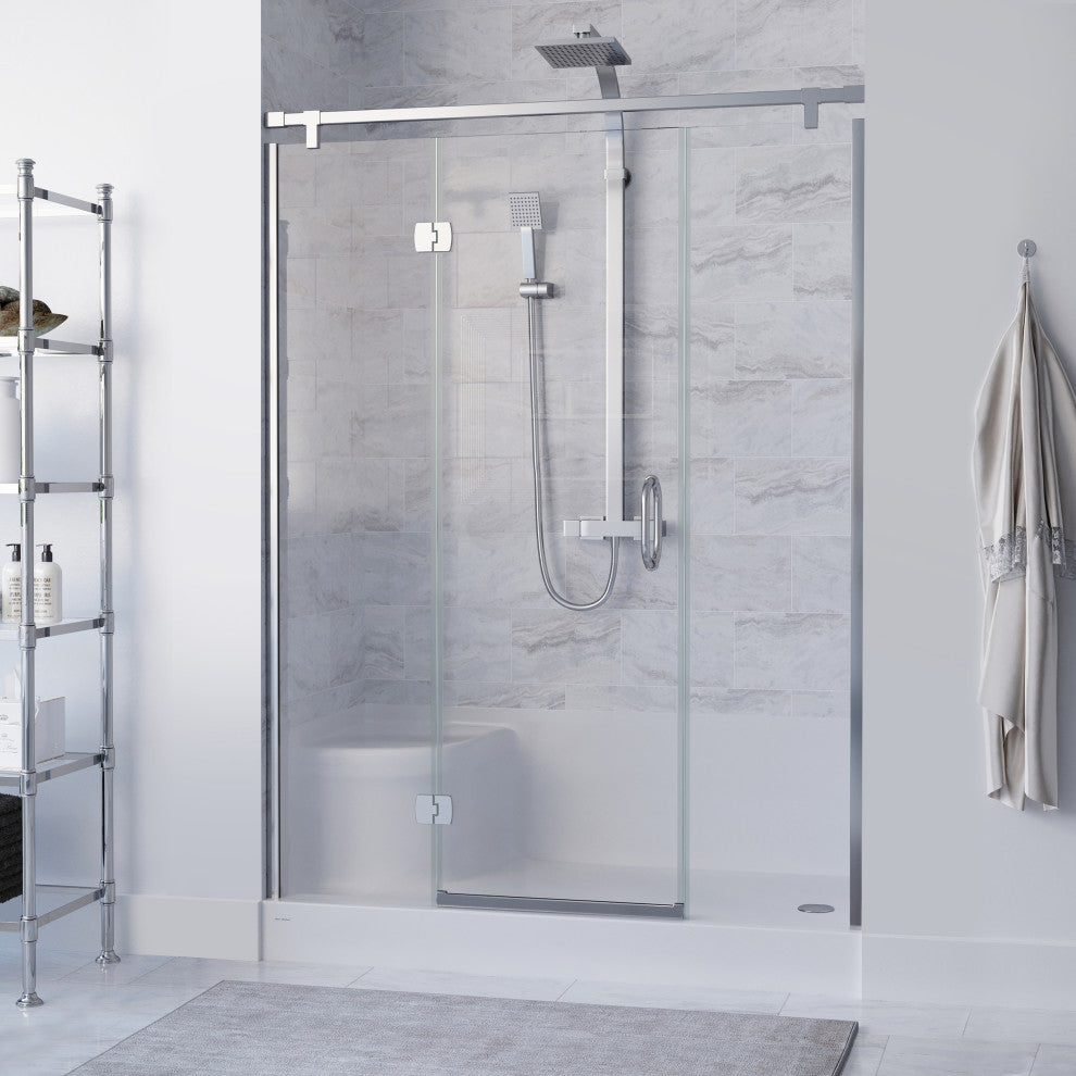 Aquatique 60"x32" Single Threshold Shower Base, White