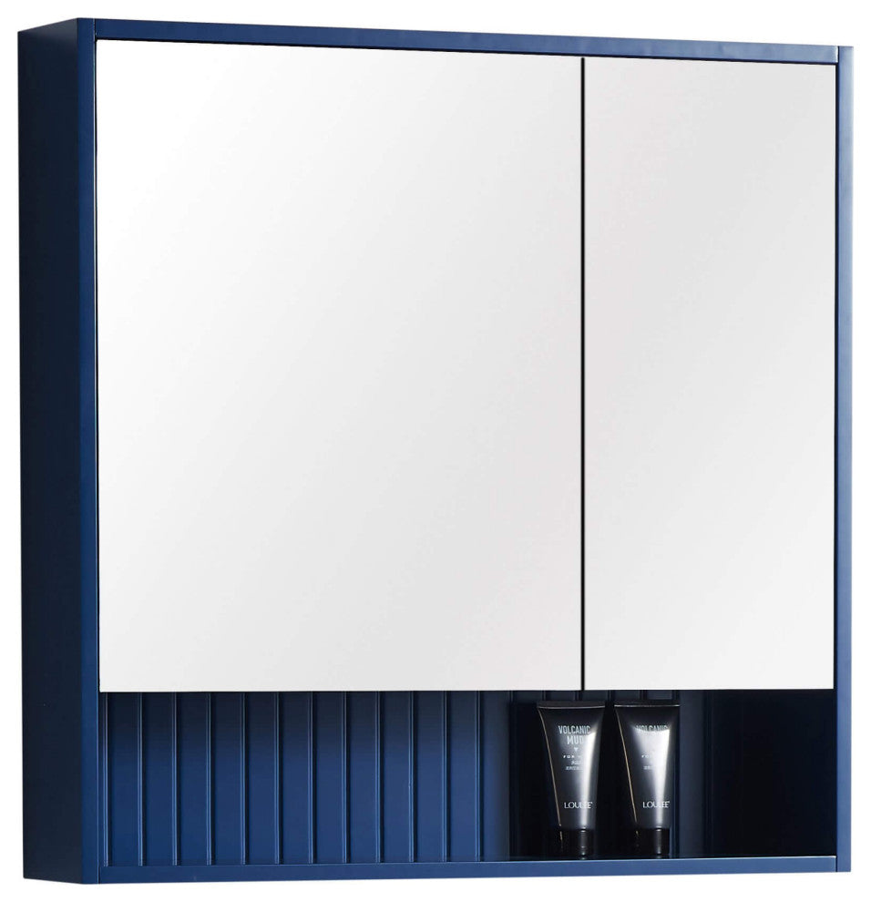 Venezian 18" Medicine Cabinet, Navy Blue, 28"