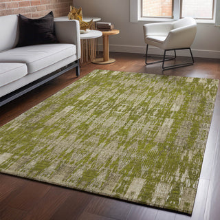 Premium Machine Washable Mayfield AMF580 Olive 3' x 5' Rug
