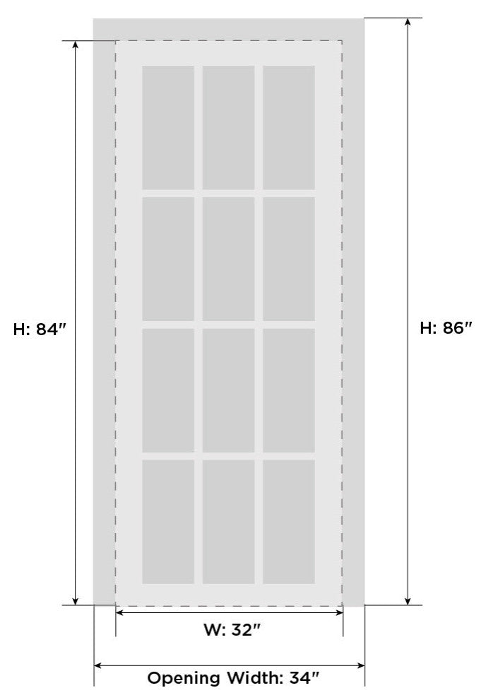 Interior Solid French Door 32x84"