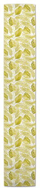 Coastal Yellow Leaves 16x90 Cotton Twill Runner
