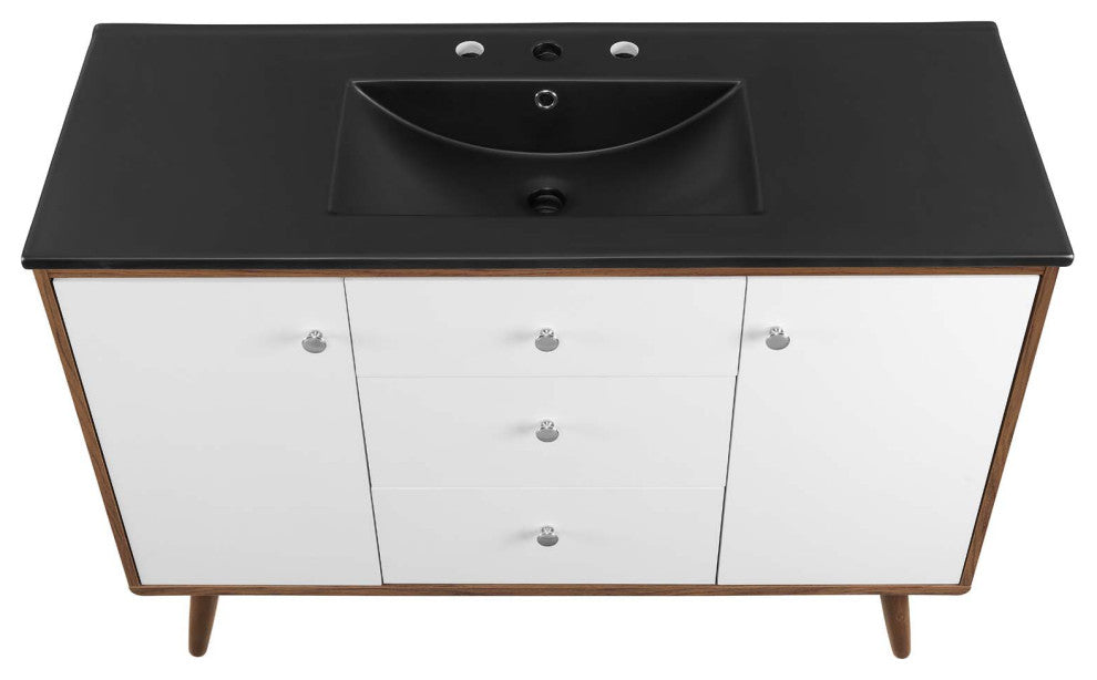 Transmit 48" Single Sink Bathroom Vanity - Walnut Black