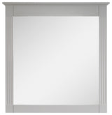Solid Wood Bathroom Vanity Mirror for Wall Mounted, Titainum Grey, 32x33