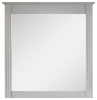 Solid Wood Bathroom Vanity Mirror for Wall Mounted, Titainum Grey, 32x33