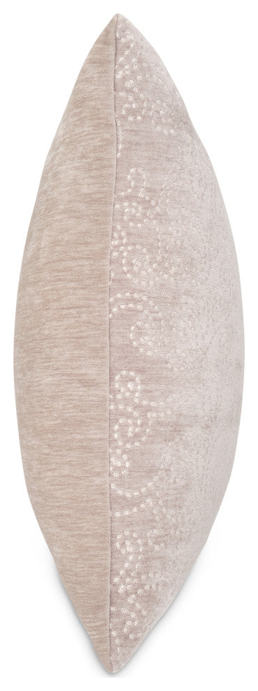 Moonbeam Darling 19" Square Chenille Pillow, Set of 2, Natural