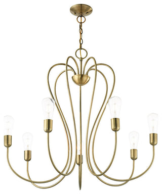 Livex Lighting Lucerne 7 Light Antique Brass Chandelier