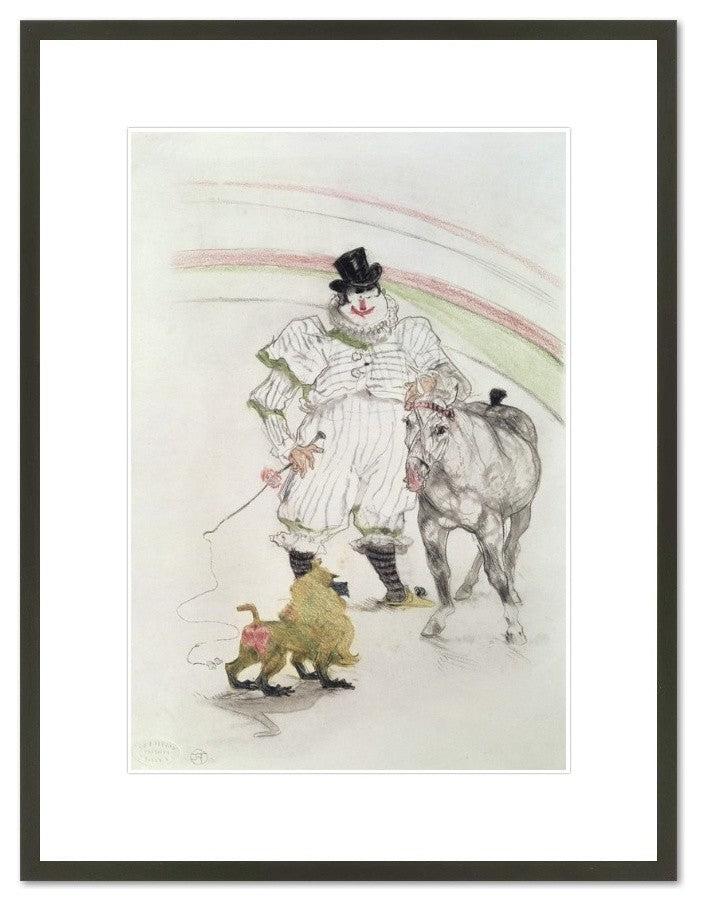 At the Circus: performing horse and monkey, 1899
