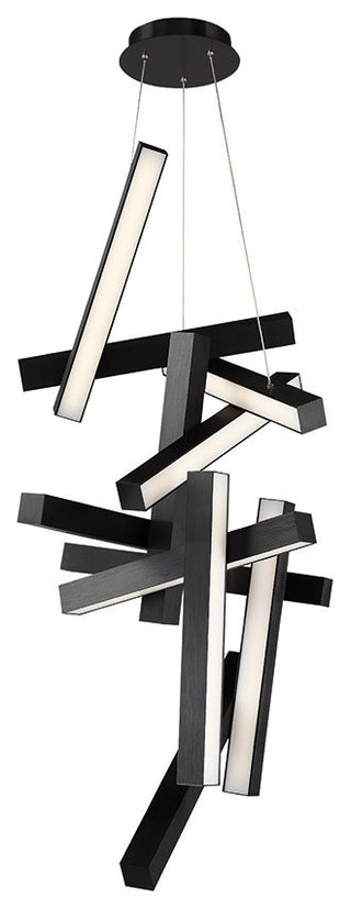 Chaos  LED Round Chandelier 3000K, Black, 49