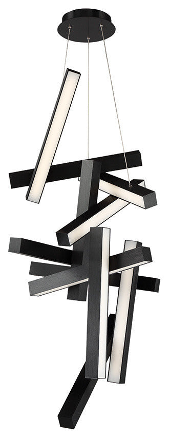 Chaos  LED Round Chandelier 3000K, Black, 49