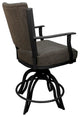 Montana Swivel Tilt Metal 30" Bar Stool or Counter 26" on A Base, Plumley Cocoa - Grey, 30"