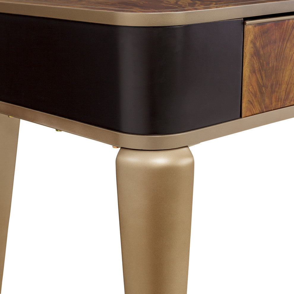 Malibu Crest Vanity/Writing Desk - Crotch Mahogany