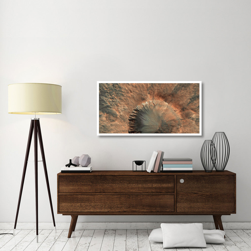 "Mars HiRISE  -  Crater near Sirenum Fossae" Paper Print by NASA, 50"x26"
