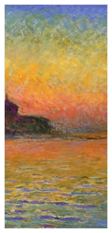 "Twilight Venice (center)" Digital Paper Print by Claude Monet, 20"x42"