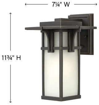 Hinkley Manhattan Small Wall Mount Lantern, Oil Rubbed Bronze