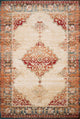 Isadora Rug, Ant. Ivory and Sunset, 6'x9'