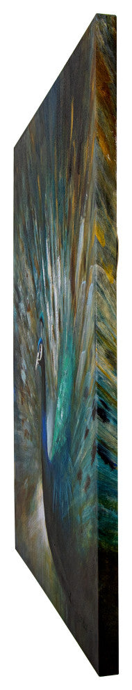 Peacock Prowess Art Painted On Canvas
