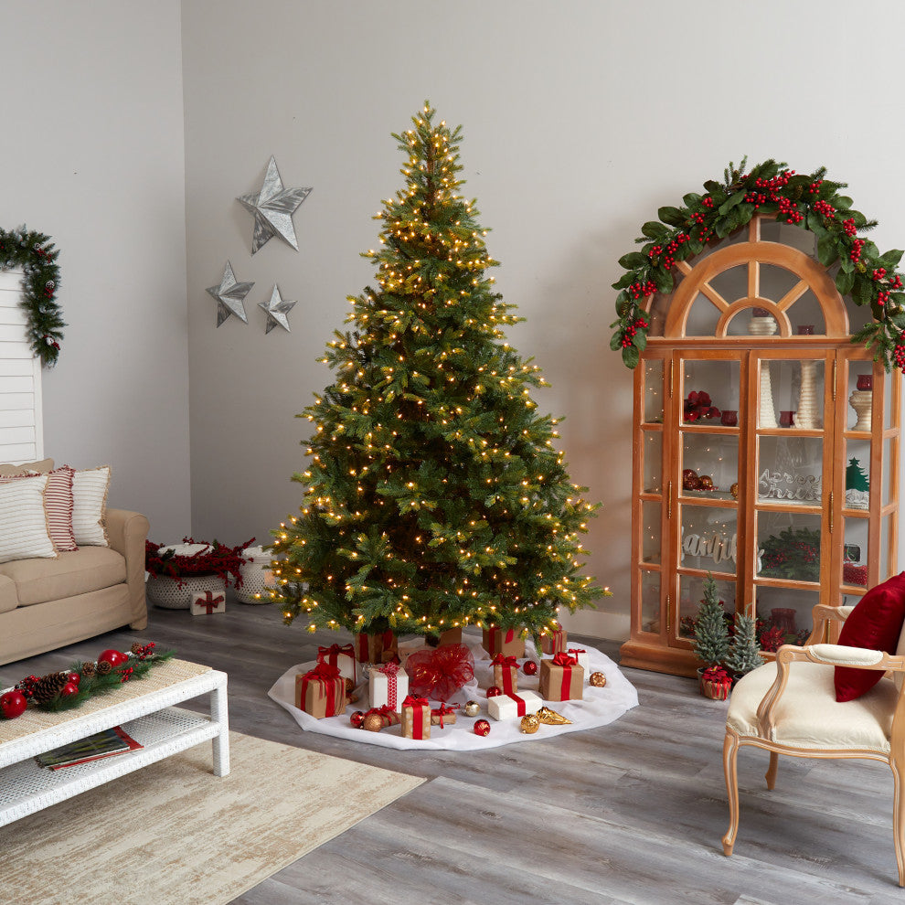 9' Prelit North Carolina Spruce Faux Christmas Tree