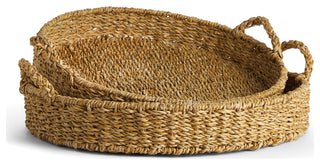 Seagrass Round Trays, Set of 2