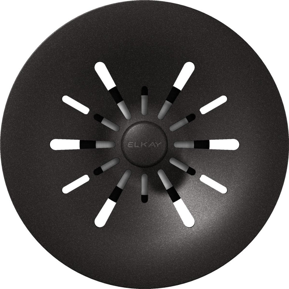 LKPDQSBK Elkay Quartz Perfect Drain 3-1/2" Removable Polymer Strainer, Blac