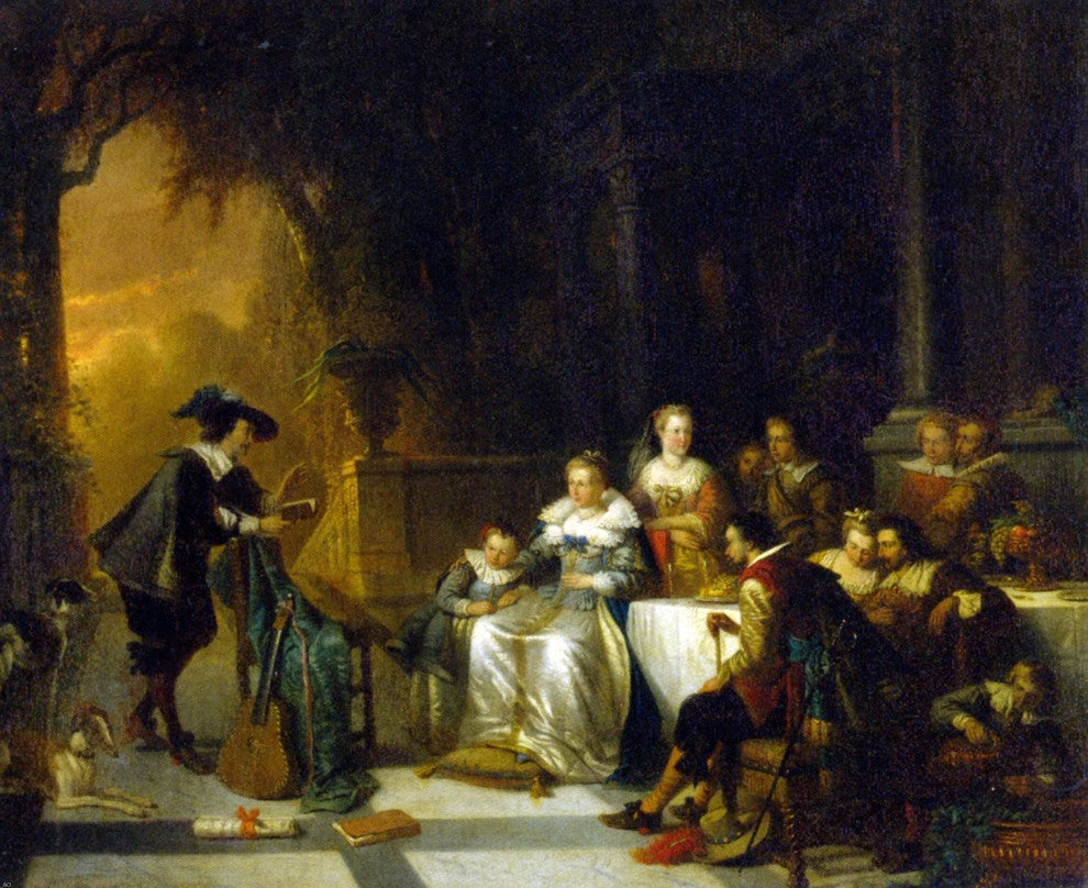 Adrien Ferdinand De Braekeleer John Dryden Reading Wrapped Canvas, 20"x25"