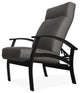 Belle Isle Cushion Outdoor Adjustable Back Chair, Graystone/Black
