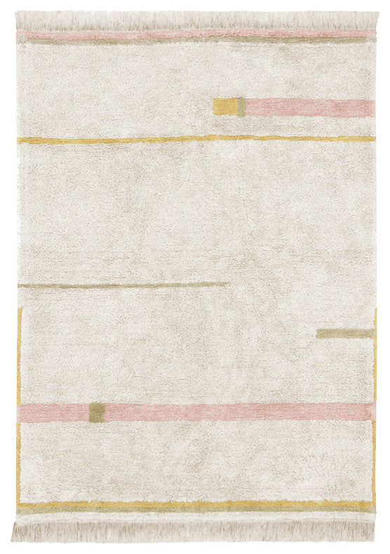 Lanes Vintage Nude Washable Rug, 6'7"x9'10"