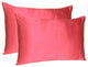 Poppy Red Dreamy Set Of 2 Silky Satin Queen Pillowcases