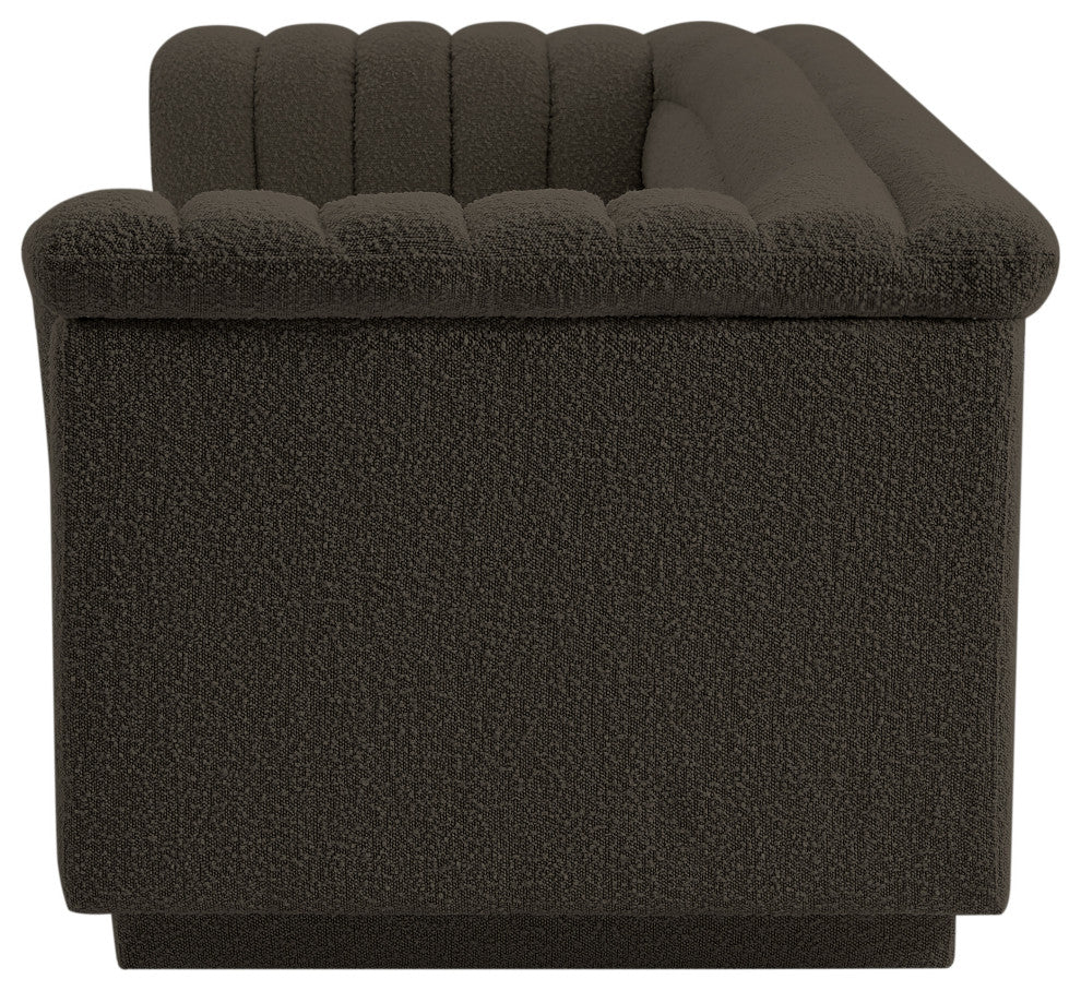 Cascade Upholstered Set, Brown, Boucle Fabric, Sofa