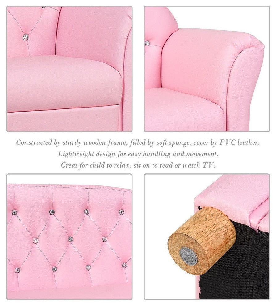 Sturdy Kids Sofa Princess Armrest Chair Love Seat