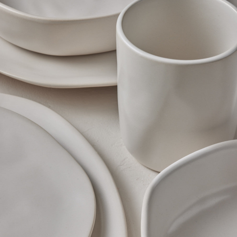Stone by Mercer Project Hekonda Stoneware 16 Piece Dinnerware Set, Beige