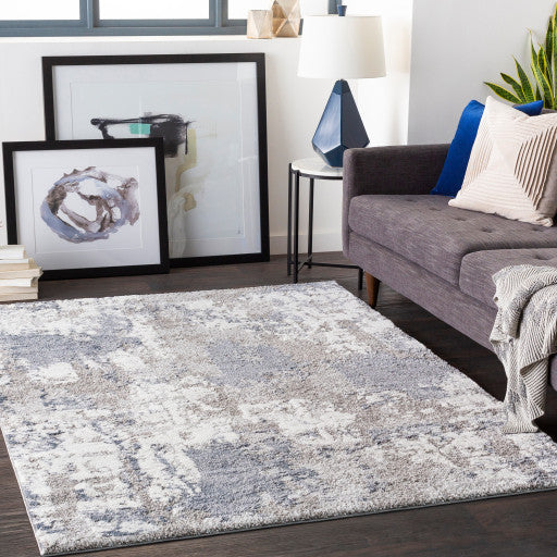 Surya Venice VNE-2306 2'7"x7'3" Rug, Denim/Pale Blue/Light Gray/Gray/Ivory