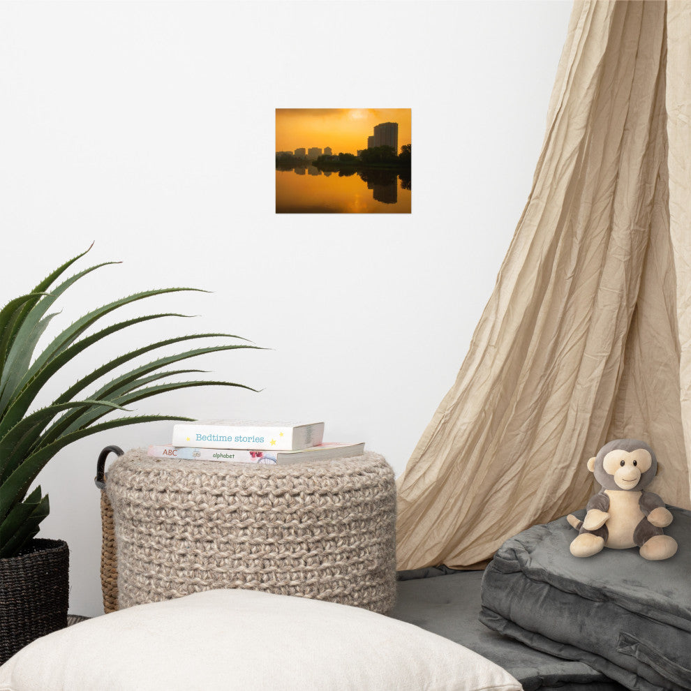 Wilmington at Sunrise Urban Landscape Photo Unframed Wall Art Print, 8" X 10"