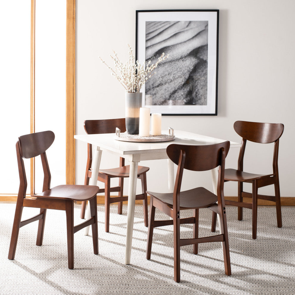 Safavieh Lucca Retro Dining Chair, Set of 2, Walnut