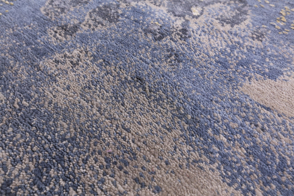 Modern Wool & Silk Hand Knotted Rug 7' 11" X 9' 10" - Q13090