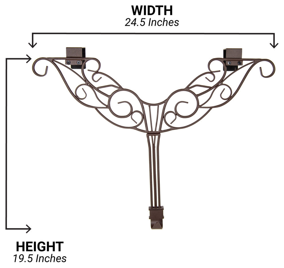 Adjustable Wreath Hanger for Door Antler, Brown