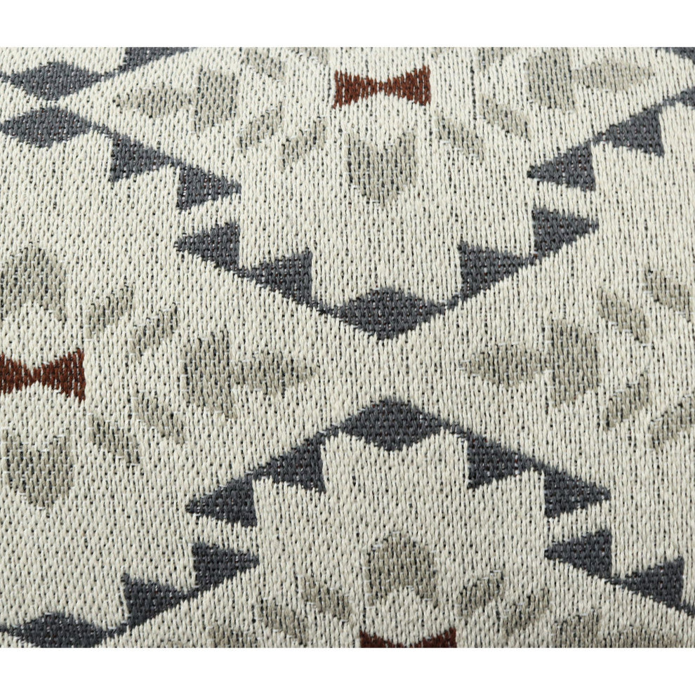 Gray Machine Woven with Tassels Riverbirch Throw Pillow, 16" x 26"