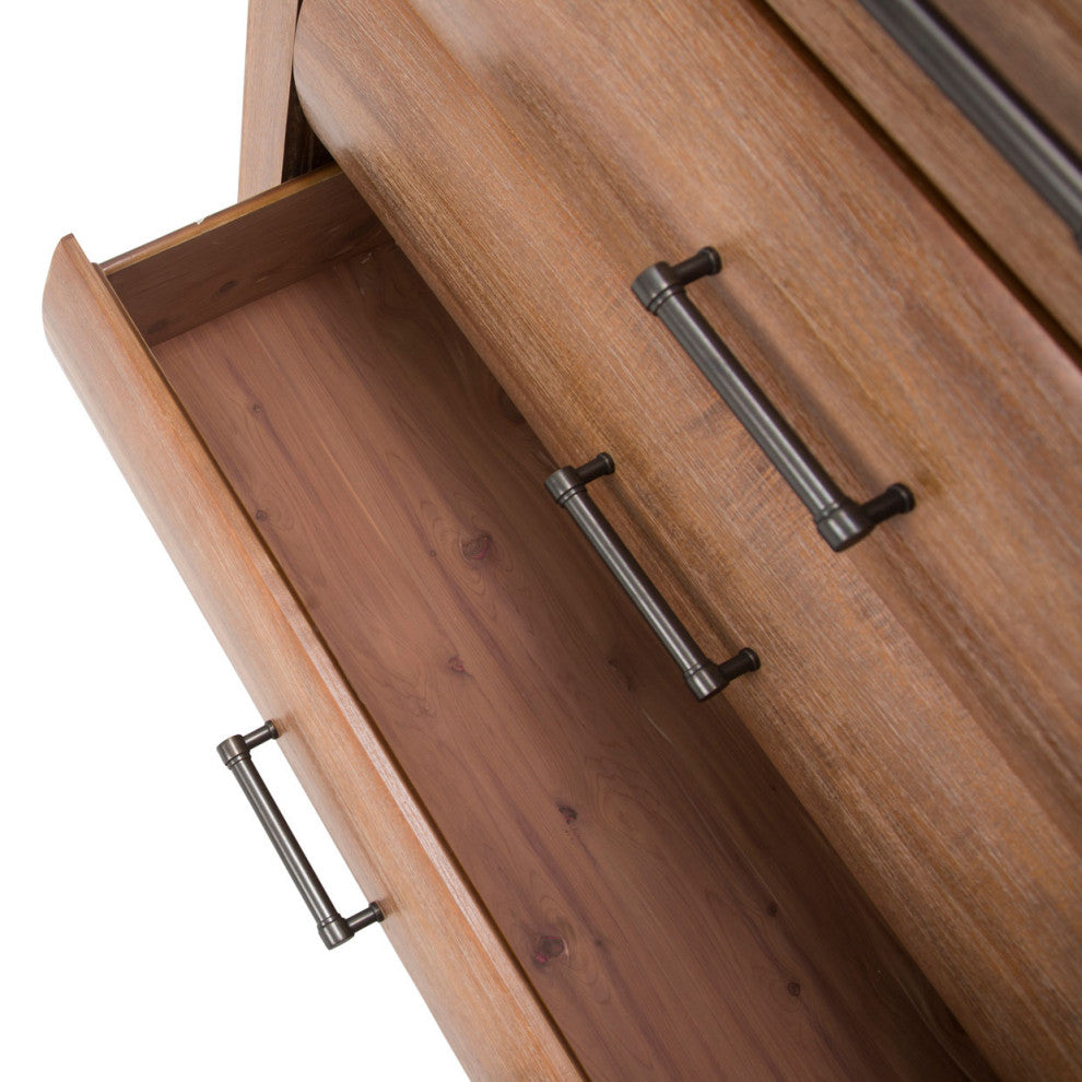 Brooklyn Walk 6-Drawer Wood Chest - Burnt Umber