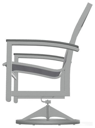 Bazza Sling Outdoor Swivel Rocker, Augustine Pewter/Graphite