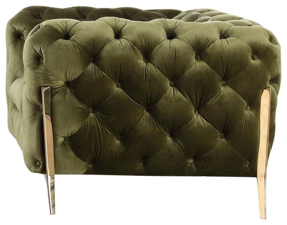 Divani Casa Sheila Modern Green Fabric Chair