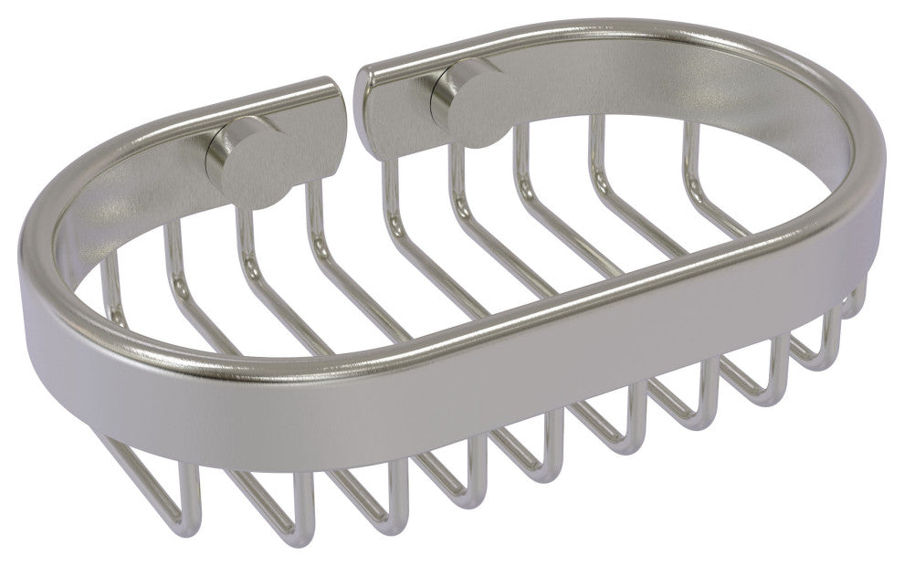Oval Soap Basket, Satin Nickel
